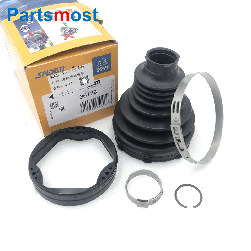 Front Outer Inner CV Joint Boot Kit for Range Rover Evoque Discovery Sport RH Left Axle Boot GKN 36022 36178 LR025065 LR025066