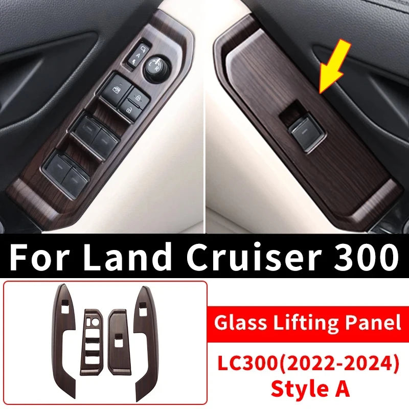 For 2021-2024 Toyota Land Cruiser 300  High Configuration Peach Wood Texture Interior Accessories LC300 Upgraded Modification