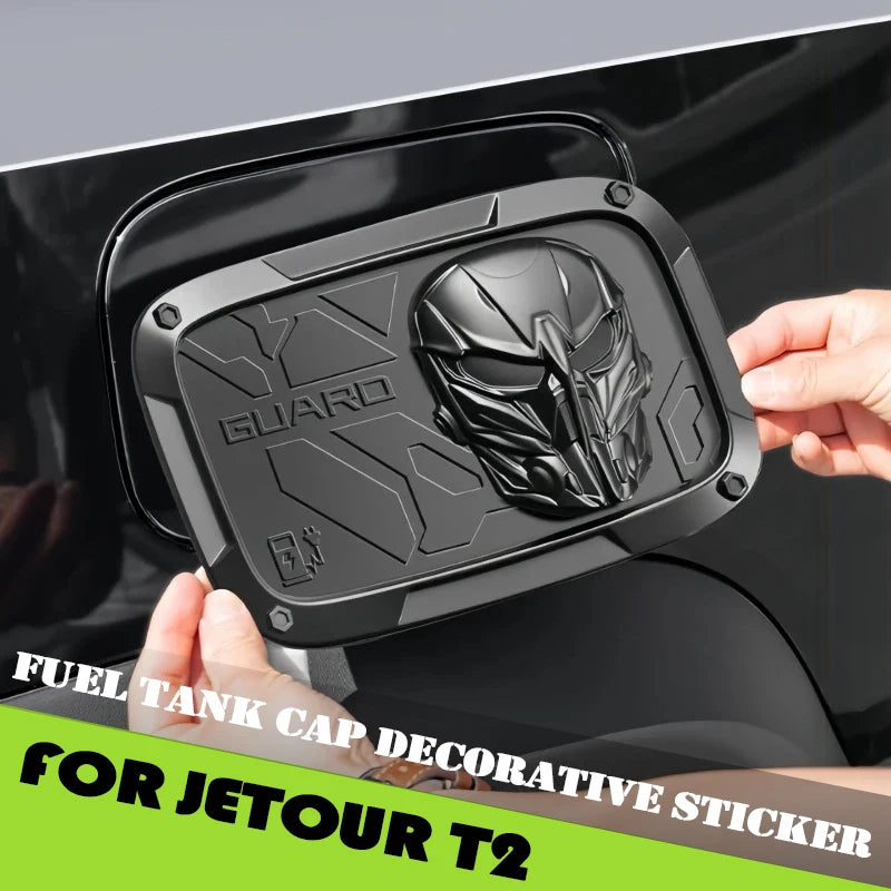 Car Fuel Tank Cap Decorative Sticker Fit for Jetour Traveler T2 2023 2024 2025 Charging Cover Protective Sticker Car Accessories
