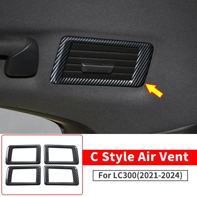 Carbon Fiber pattern Interior For Toyota Land Cruiser 300 2021-2024 2023