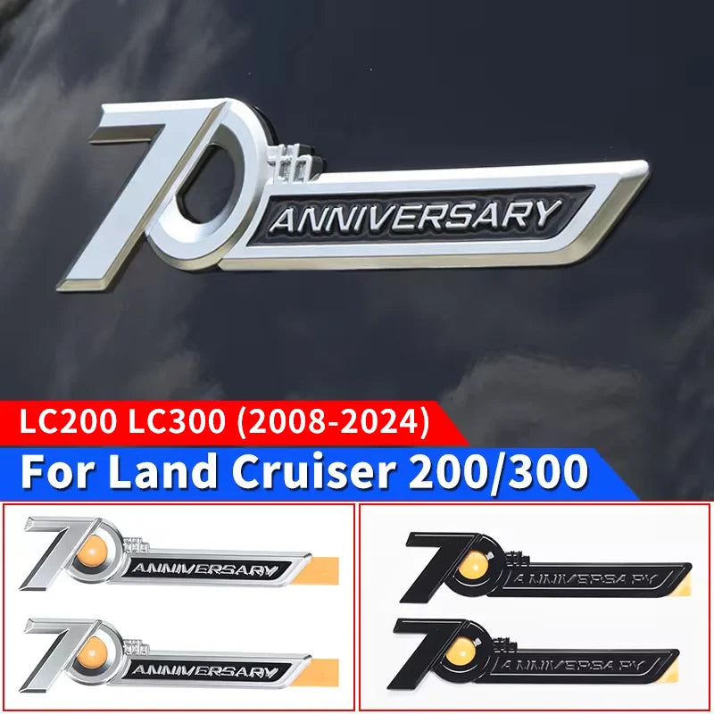 70th anniversary logo For 2008-2022 Toyota Land Cruiser Prado 200 Lc300 Fj200 Modified