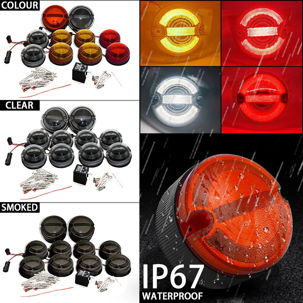 10pcs LED Upgraded Complete Kits For Land Rover Defender 90 110 130 L316 1995-2016