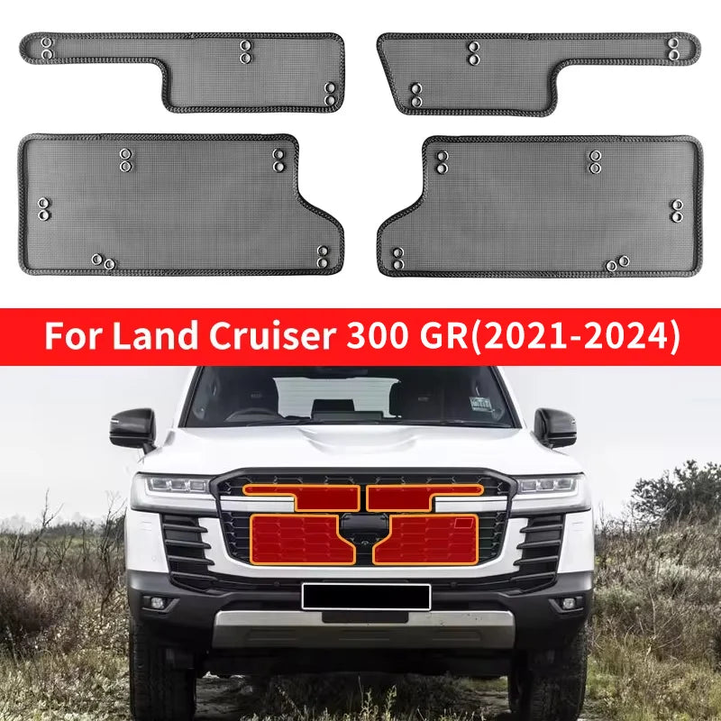 Front Grille wire mesh For Toyota Land Cruiser 300 GR GR-S Lc300 2021-2024