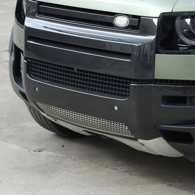 Real carbon fiber Front Bumper Grille Covers For Land Rover Defender 90 110 130 2020+