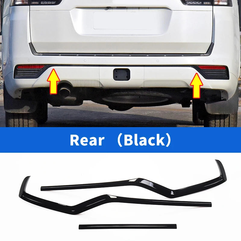 Front and Back bumper Chrome Decorative Strip kit For 2021 2024 Toyota Land Cruiser 300 LC300