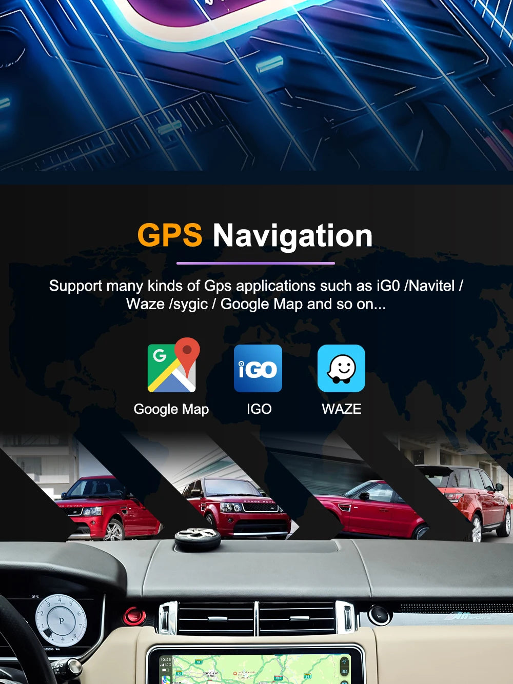 12.3 Inch Apple CarPlay & Android Auto Multimedia Screen For Range Rover Sport L494 (2013–2017)