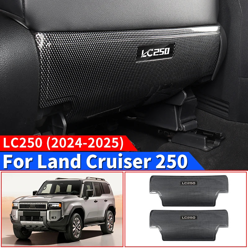 Stainless Steel Seat Protection Kick Plate  For 2024 Toyota Land Cruiser Prado 250