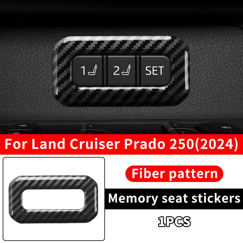 Memory Seat Button Decoration Cover For Toyota Land Cruiser 250 2024 1958 Prado