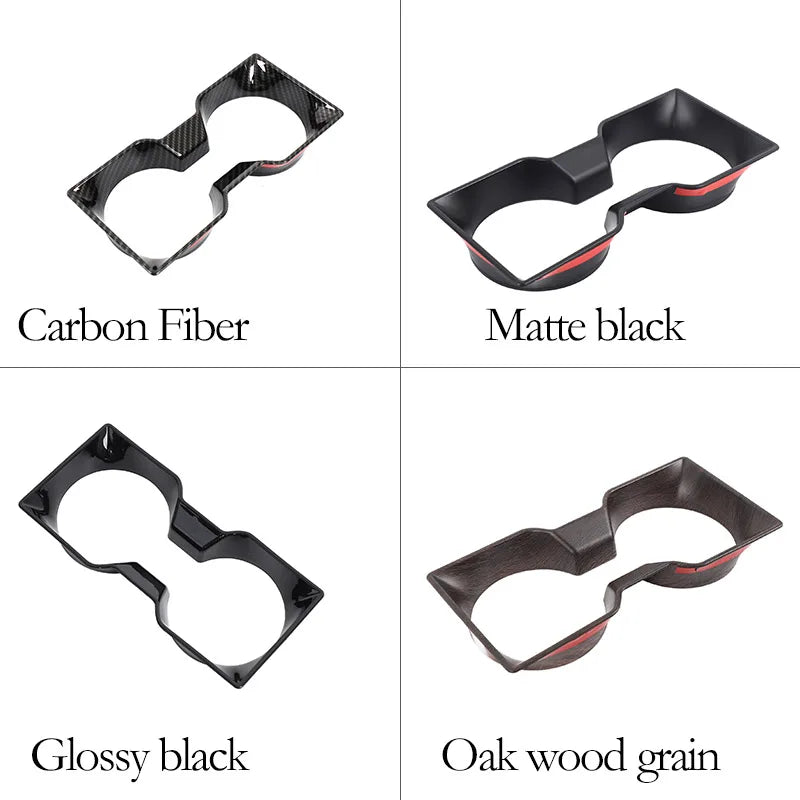 ABS Carbon Fiber Central Control Water Cup Decorative Frame Cover For Land Rover Defender 90 110 130 2025