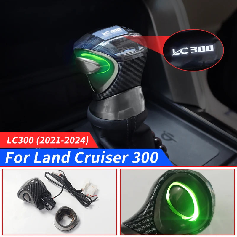 LED Crystal Handle Gear head For Toyota Land Cruiser 300 LC300 2021-2023 2022