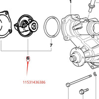 Thumbnail for Aluminium Coolant Thermostat Housing W/ Seal for BMW E39 540i E38 740i 740iL E53 X5 Land Rover Range Rover 11531436386 PEL000060