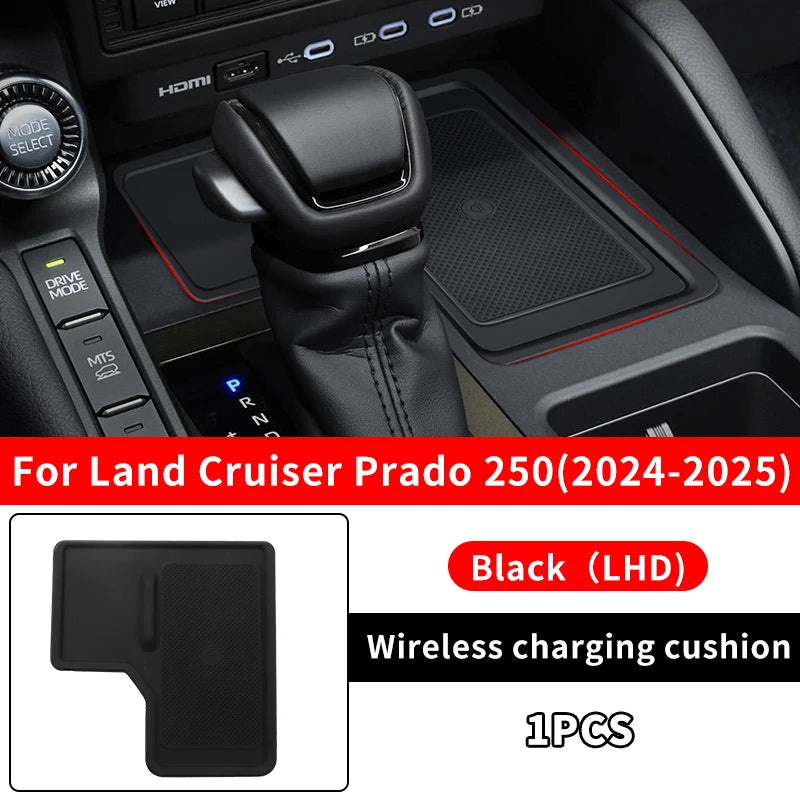 Prado center console Wireless Charger Silicone Protection Pad For Toyota Land Cruiser 250 2024