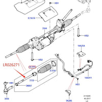 Thumbnail for Set of 2PCS Inner Steering Tie Rod End Front Left & Right For Land Rover Range Rover Evoque 2012- Ball Joints J9C7533 LR026271