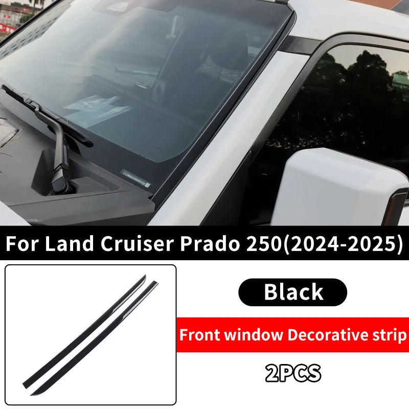 Front windscreen Car Window Chrome strip For Toyota Land Cruiser 250 Prado Lc250 2024 2025 1958 FJ250