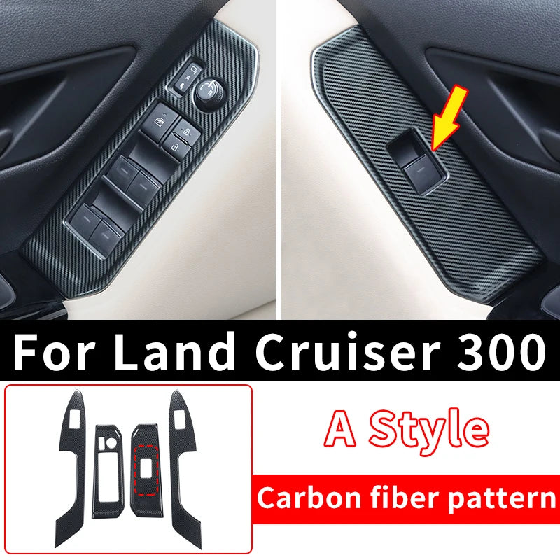 Windows Control Panel Decoration Protective Sticker For Toyota Land Cruiser 300 2021 2022 2023 LC300