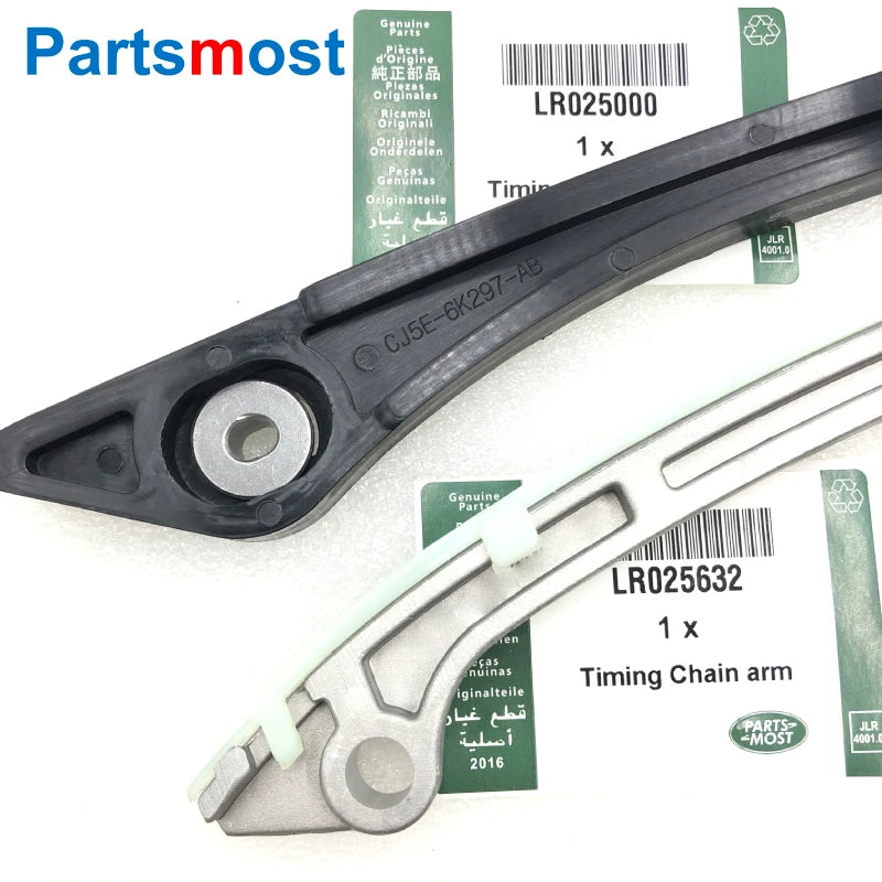 TIMING CHAIN GUIDE ARM TENSIONER CRANKSHAFT SPROCKET FOR 2.0 LAND ROVER LR2 EVOQUE RRS JAGUAR LR025000 LR025263 632 264 LR095137