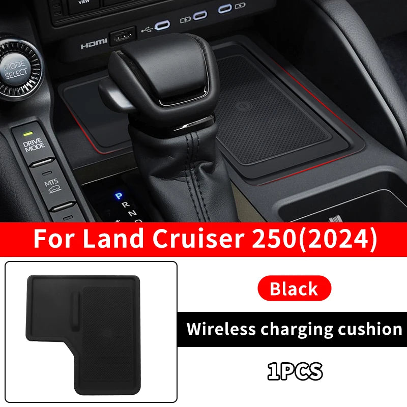 Prado center console Wireless Charger Silicone Protection Pad For Toyota Land Cruiser 250 2024