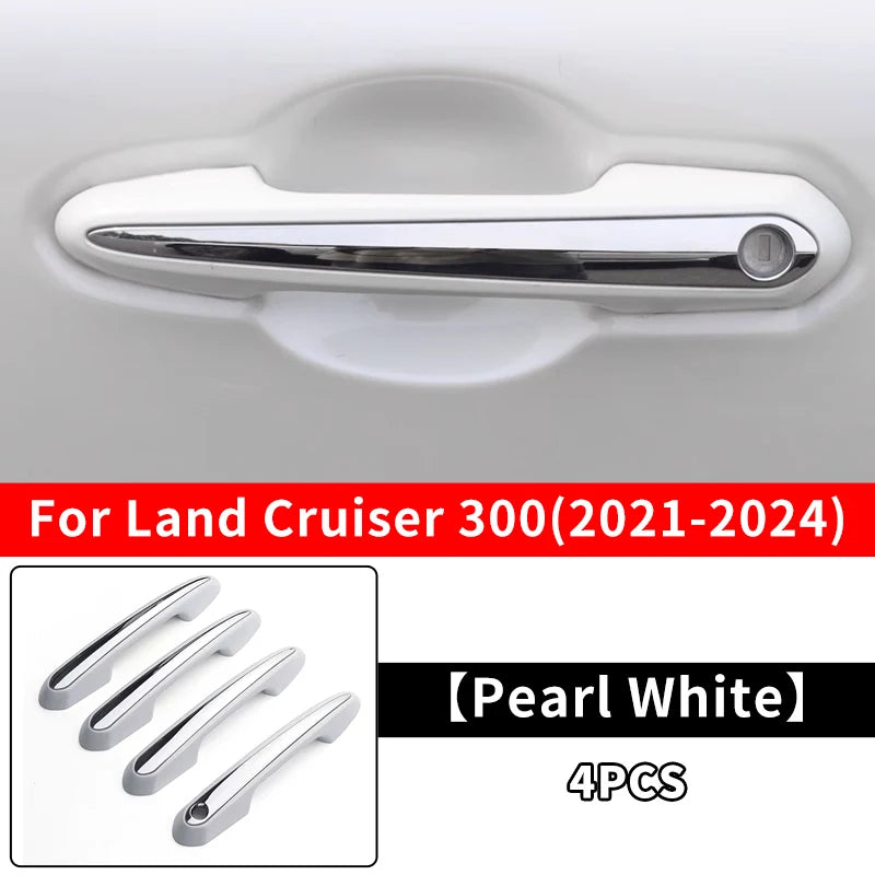 For Toyota Land Cruiser 300 2024 2021 ABS Chrome Plating Outer Door Handle Replacement LC300 Exterior Accessories ZX VXR GX GXR