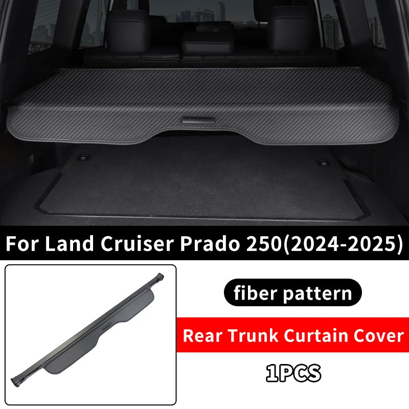 Trunk Cargo Cover Curtain Retractable Partition Storage For Toyota Land Cruiser 250 Prado Lc250 2024 2025