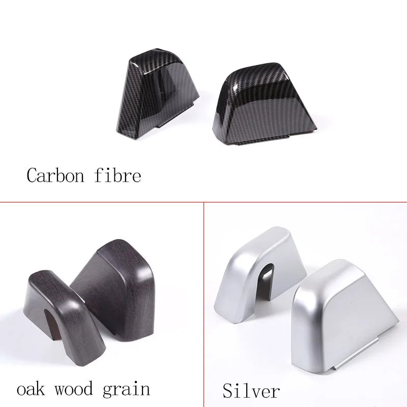 ABS Carbon Fiber/Silver Car Seat Central Armrest Box Screw Cover Replacement For Land Rover Defender 110 2022-2024