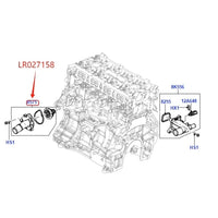 Thumbnail for 2.0L Petrol Coolant Thermostat & Housing for LAND ROVER Freelander 2 Evoque Range Rover Discovery Sport Ford Thermostat LR027158
