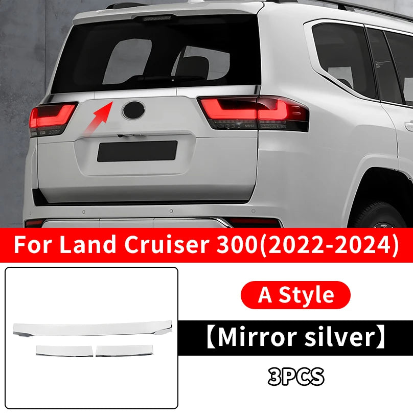 Stainless Steel Tailgate Decoration Strip For 2021-2024 2023 Toyota Land Cruiser LC300