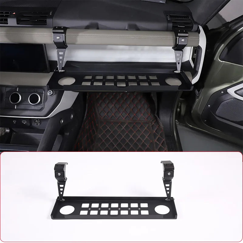 Co-Pilot Storage Rack Multifunctional Foldable Table Rack For Land Rover Defender 90 110 2020-2024