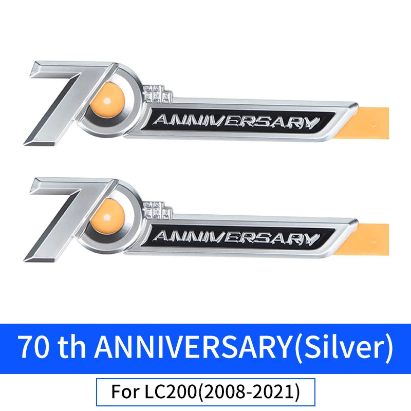 70th anniversary logo For 2008-2022 Toyota Land Cruiser Prado 200 Lc300 Fj200 Modified