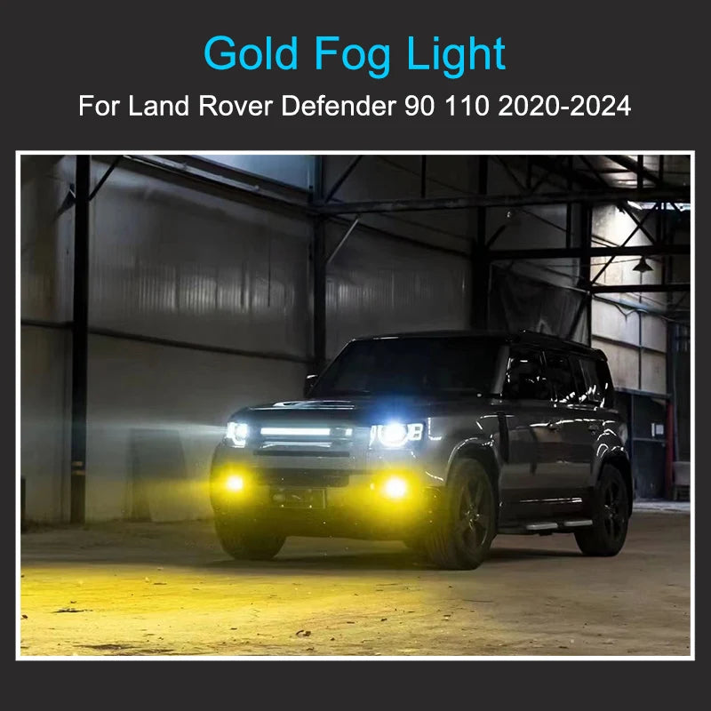 Gold LED Fog Light for Land Rover Defender 90/110/130 (2020-2024)