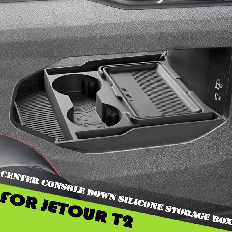 Central Control Down Silicone Storage Box Fit for Jetour Traveler T2 C-DM 2026