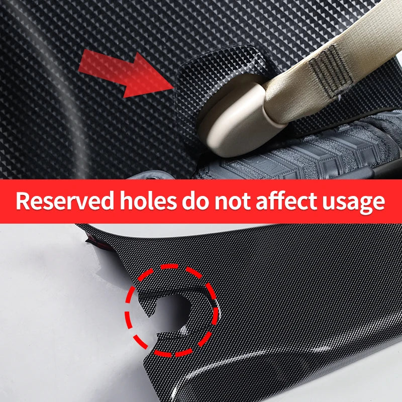 Carbon Fibre door B- pillar protective cover for Toyota Land Cruiser lc300 2021-2024