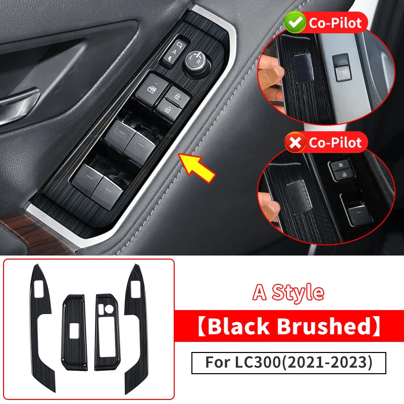 Windows Control Panel Decoration Protective Sticker For Toyota Land Cruiser 300 2021 2022 2023 LC300