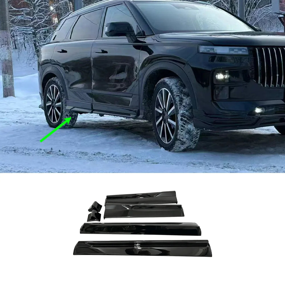 Side Skirt Body Kit Gloss Black ABSFor 2023 2026 JAECOO J7
