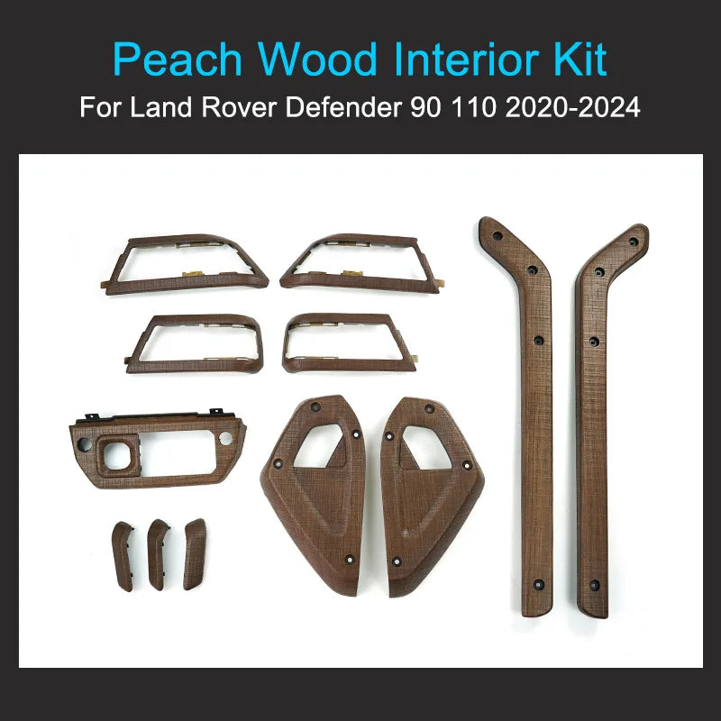 Peach / Walnut Wood Interior Kit for Land Rover Defender 90 110 2020-2024