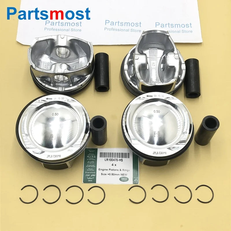 8X NEW MODEL 5.0T PETROL 508PS AJ133 SVR SC PISTONS & RINGS FOR LR100470 LAND ROVER LR4 RANGE ROVER SPORT JAGUAR XJ XF XK F-TYPE