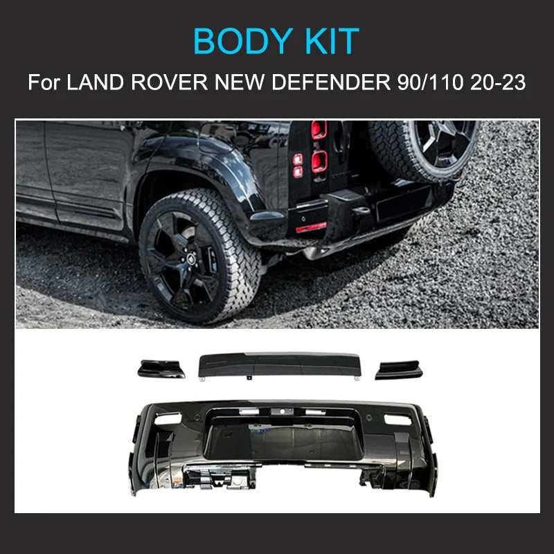 Body Kits for Land Rover Defender 110 2020-2024 High Quality Bumper Fog Light Case Grille modification Gloss Black Kit