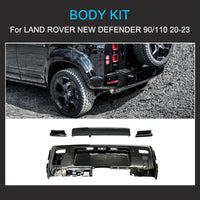 Thumbnail for Body Kits for Land Rover Defender 110 2020-2024 High Quality Bumper Fog Light Case Grille modification Gloss Black Kit