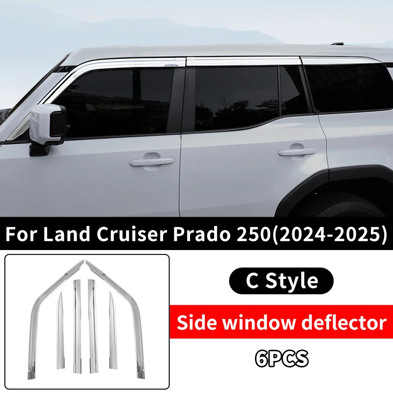 Side window deflector,rain guard visor For Toyota Land Cruiser 250 Prado Lc250 2024