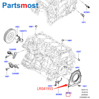 Thumbnail for 2.0L 16V PETROL CRANKSHAFT REAR RETAINER & OIL SEAL FOR FREELANDER 2 LAND RANGE ROVER EVOQUE DISCOVERY SPORT LR041955 LR162092