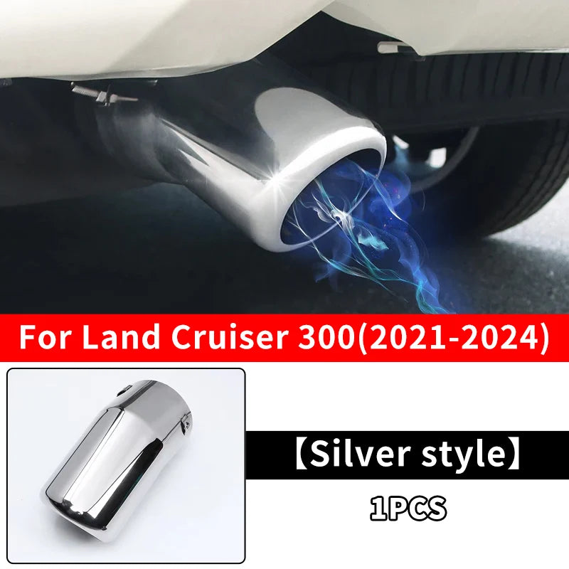 Tail Throat Exhaust Pipe Decorative FJ300 Muffler For 2021-2024 Toyota Land Cruiser 300 LC300