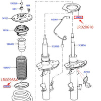 Thumbnail for FRONT SHOCK ABSORBER MOUNTING COIL SPRING INSULATOR FOR LAND ROVER FREELANDER 2 RANGE ROVER EVOQUE UPPER LR009664 LOWER LR028618