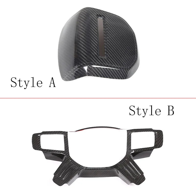 Real Carbon Fiber Car Steering Wheel Decorative Panel Cover For Land Rover Defender 90 110 2020-2024
