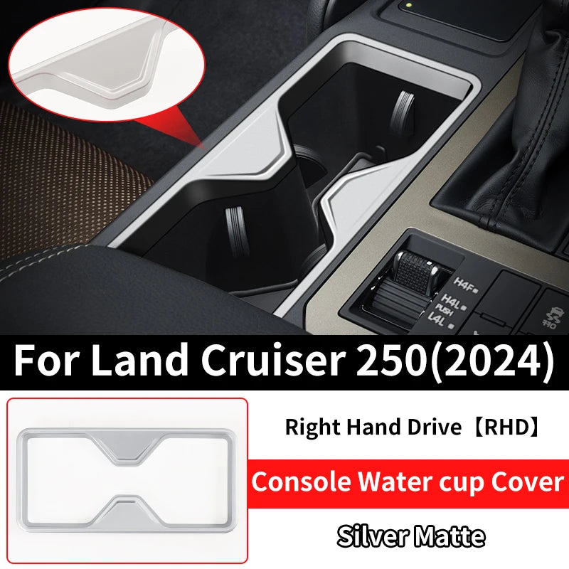 Center Console Water cup Decoration Cover For Toyota Land Cruiser 250 2024 1958 Prado LC250