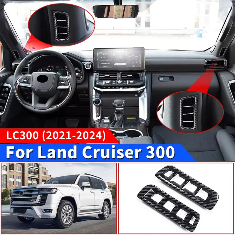 Air Conditioning Vent Decoration Protective Sticker For Toyota Land Cruiser 300 2021 2022 2024  LC300