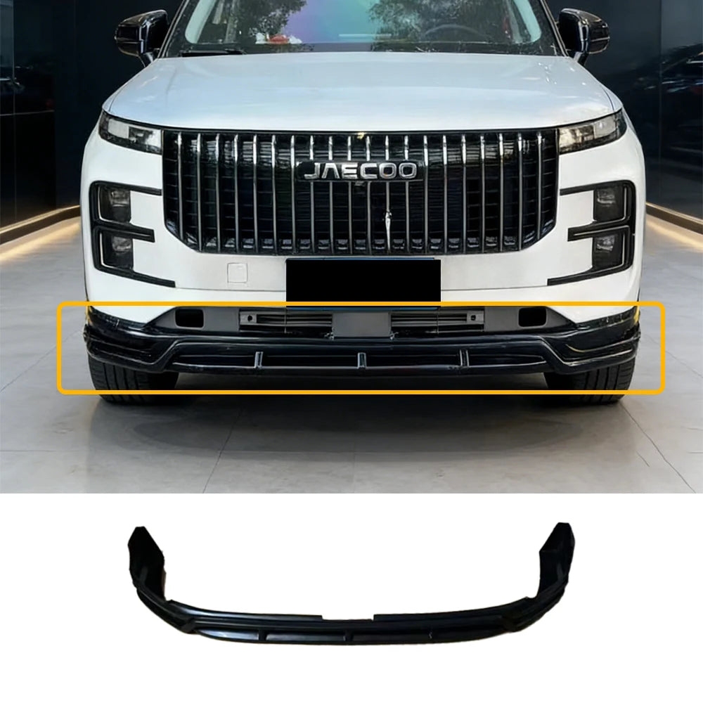 Front Bumper Lip Splitter Gloss Black For JAECOO J7 2023-2025