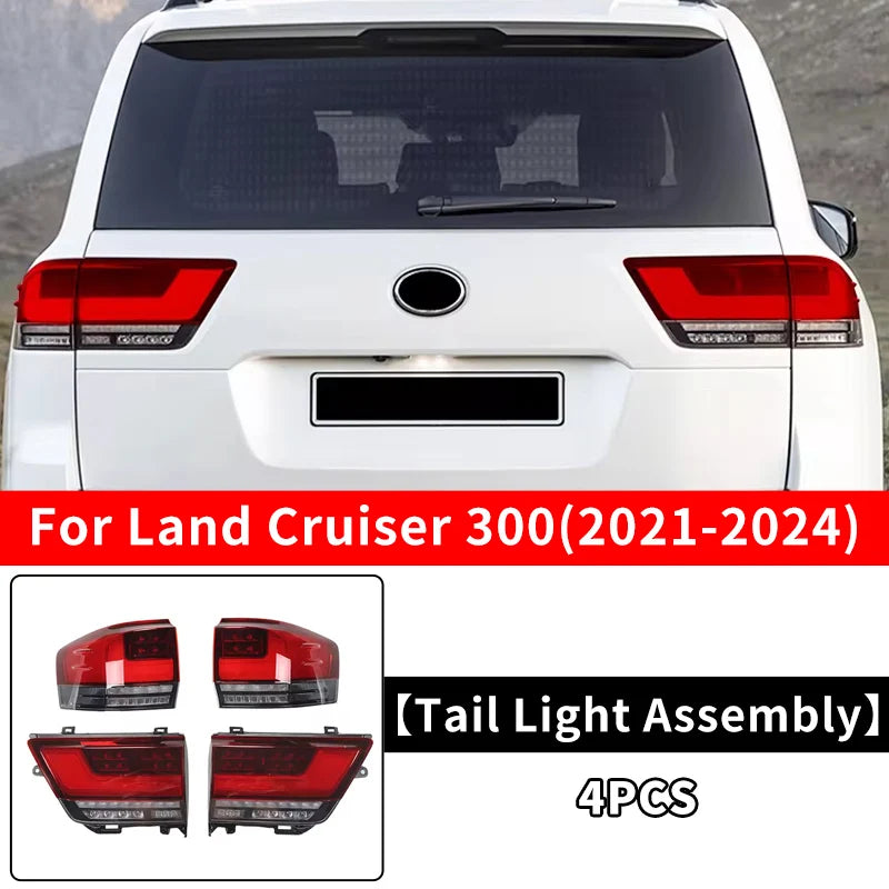 Rear Tail Light Upgrade For Toyota Land Cruiser LC300 2021 2024