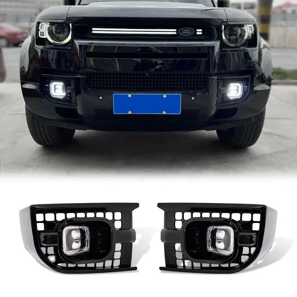 LED Fog Lights Kit with Daytime Running Lights With Harness For Land Rover Defender 2020 2021 2022