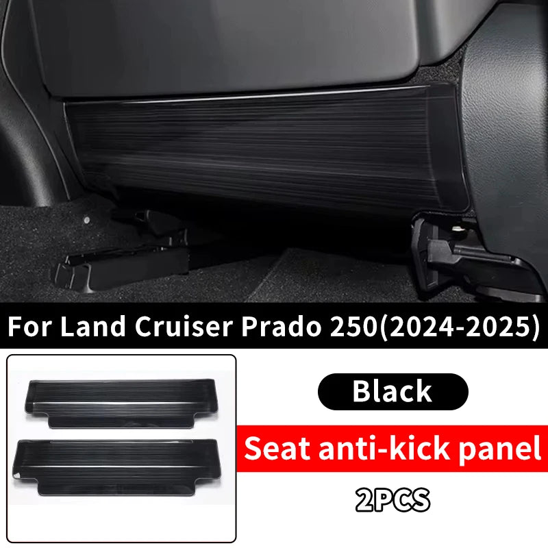 Stainless Steel Seat Protection Kick Plate  For 2024 Toyota Land Cruiser Prado 250