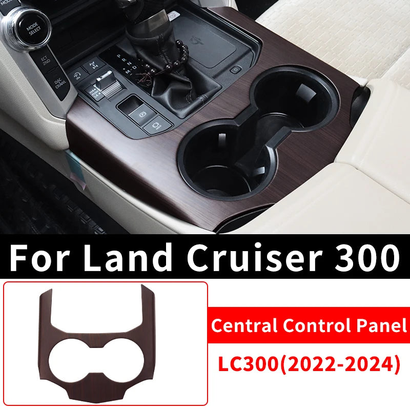 For 2021-2024 Toyota Land Cruiser 300  High Configuration Peach Wood Texture Interior Accessories LC300 Upgraded Modification