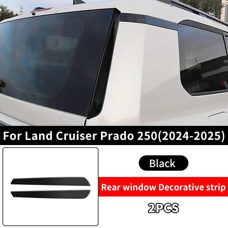 Back Car Window Chrome strip For Toyota Land Cruiser 250 Prado Lc250 2024 2025